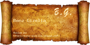 Benz Gizella névjegykártya
